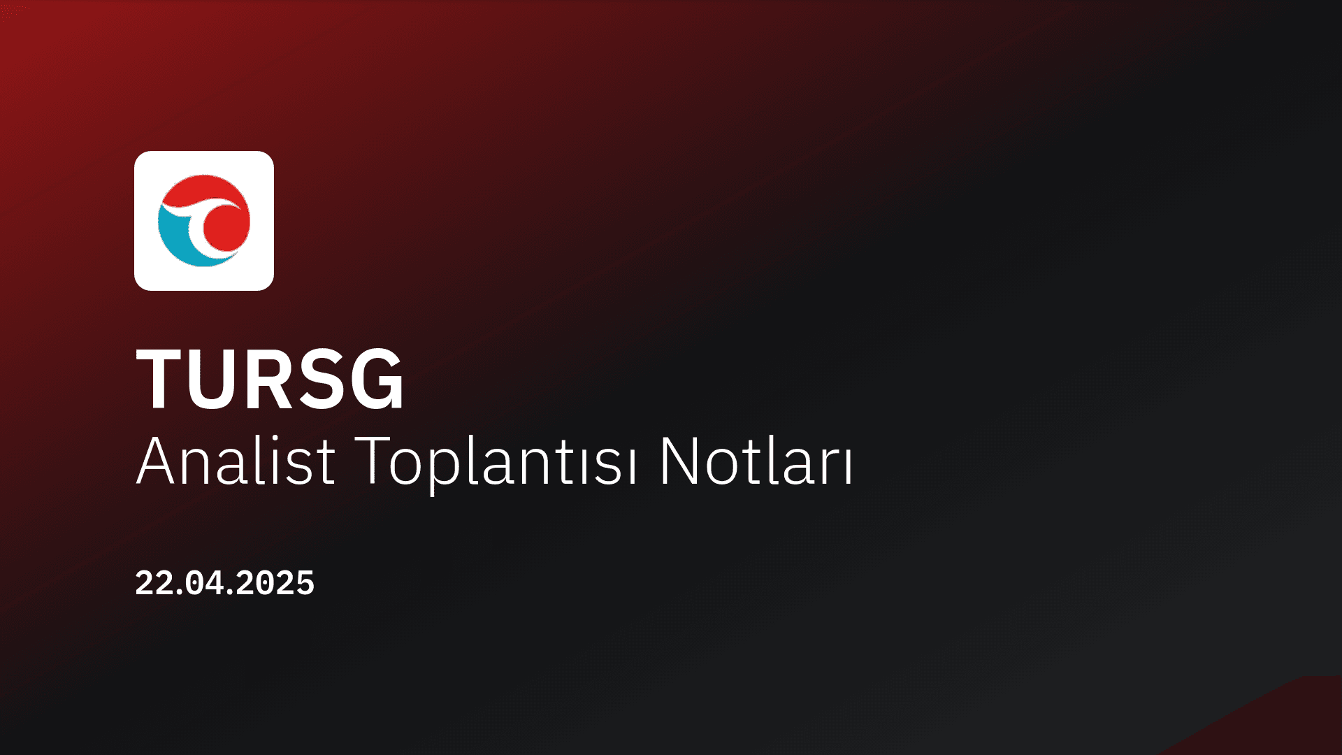 TURSG Analist Toplantısı Notları